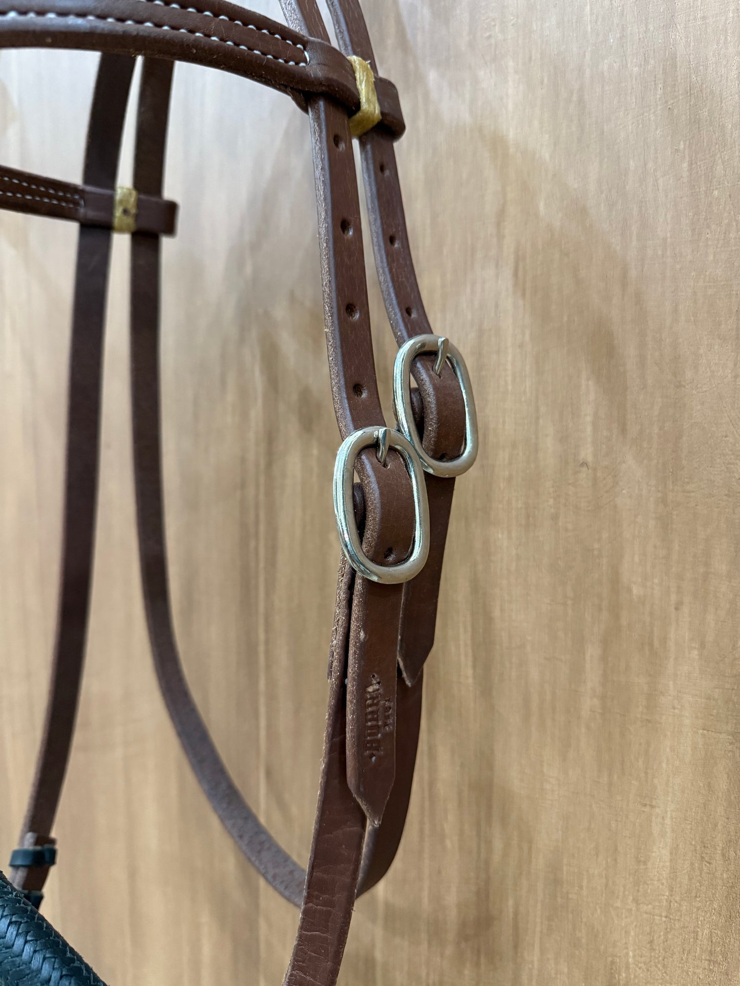 Rawhide braided 5/8" Hackamore bosal with Browband Headstall