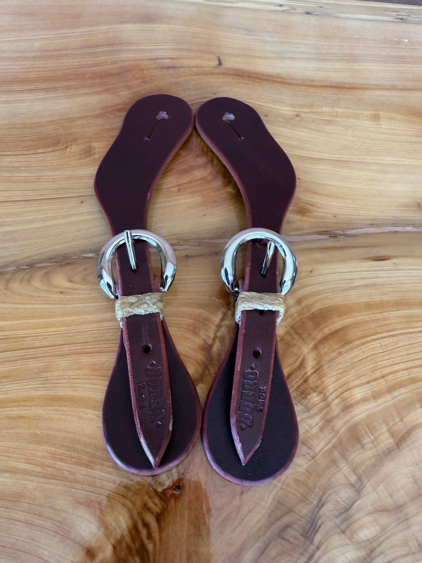 Youth Spur Straps - Latigo Leather