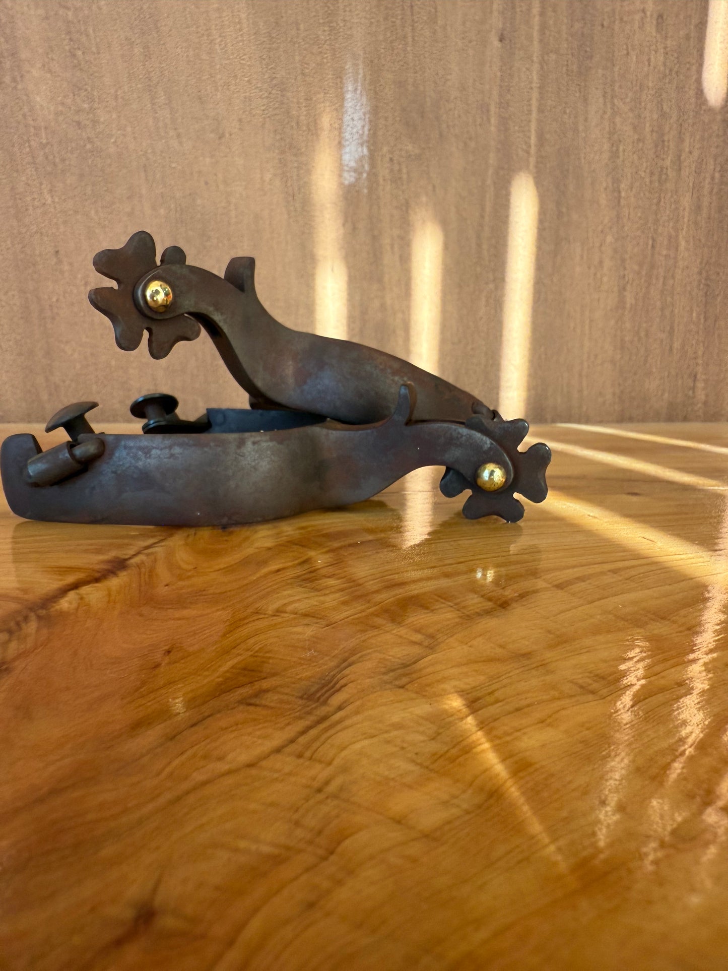 Men’s Antiqued Steel Long Shank Western Spurs