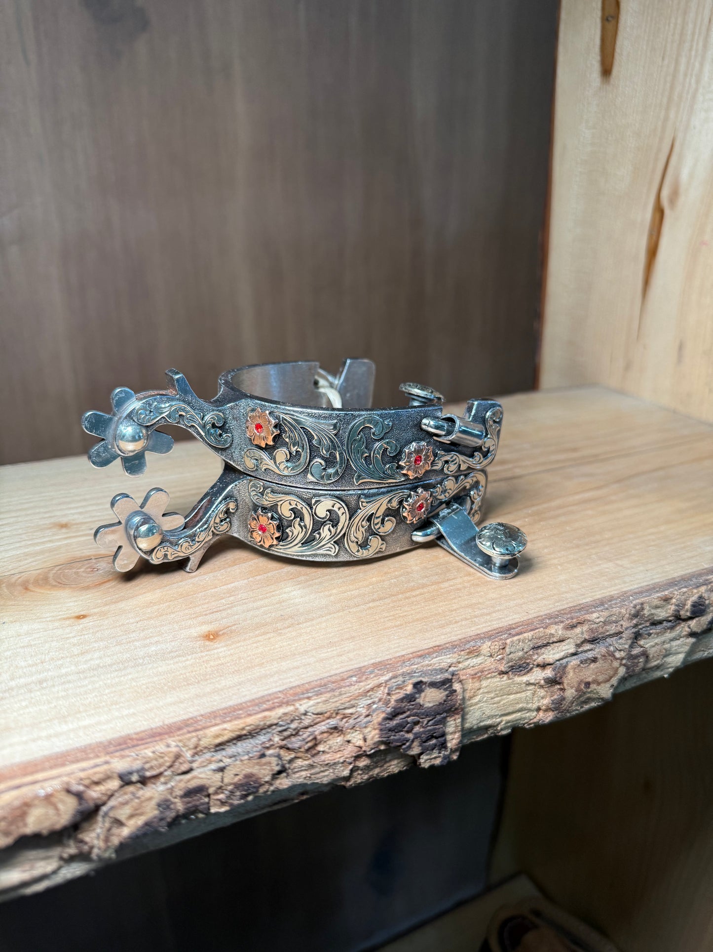 Ladies spurs 6 silver