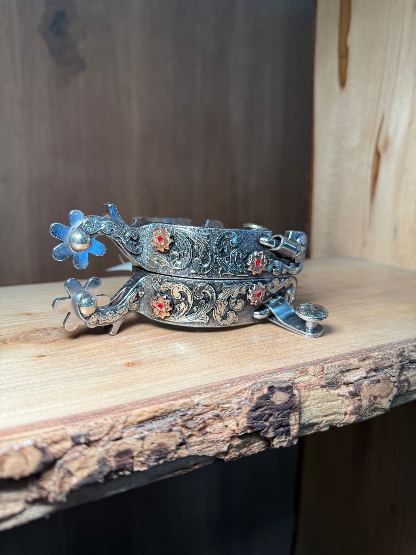 Ladies spurs 6 silver