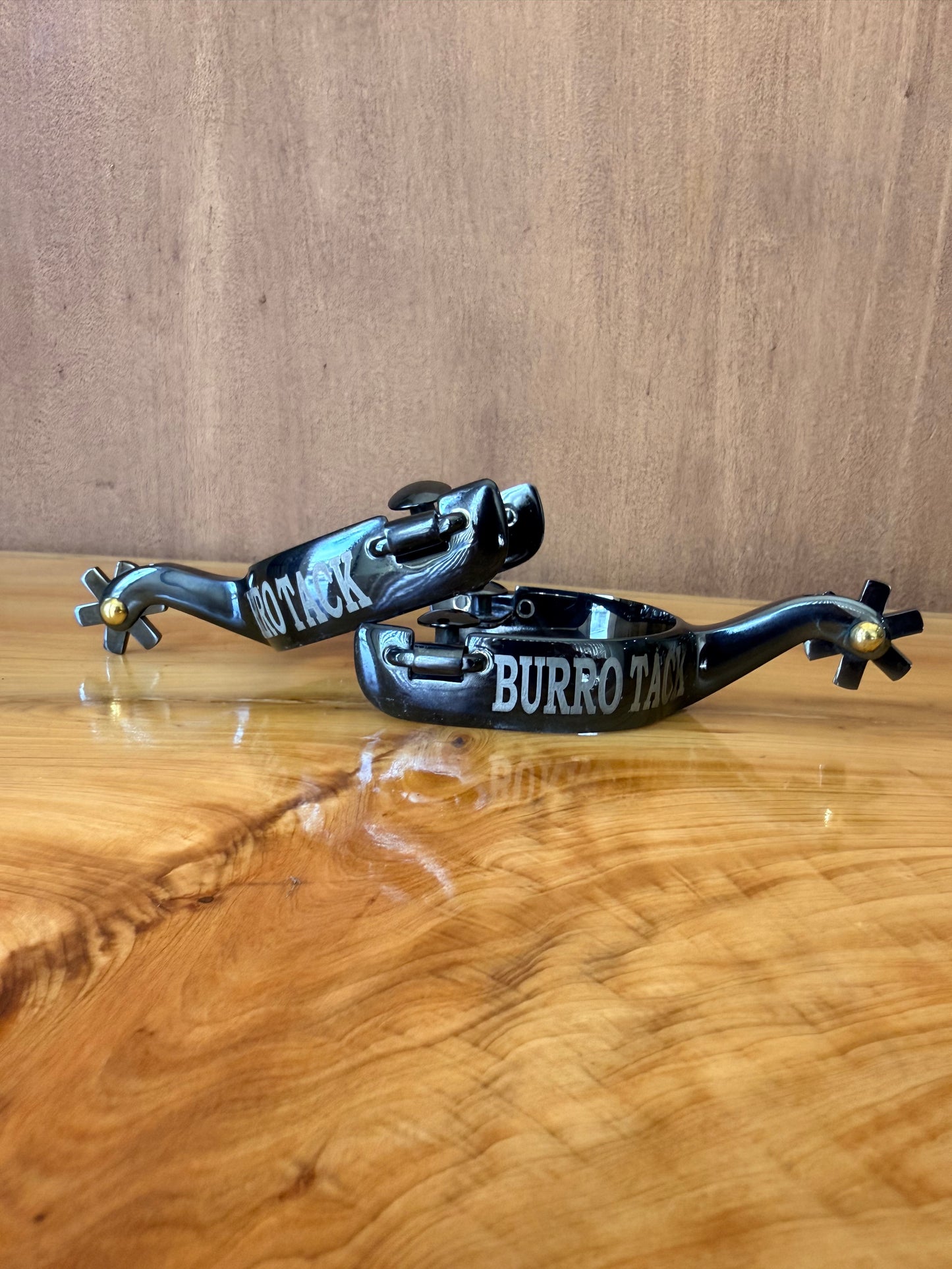 Men’s Blackened Steel Long Shank Western Spurs