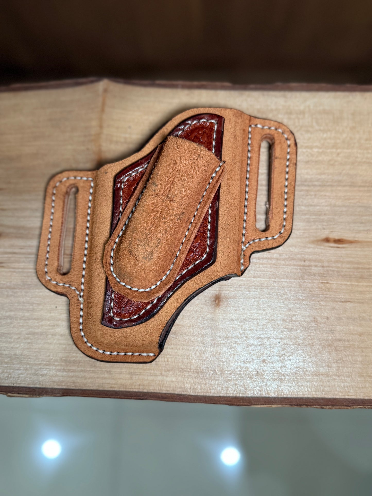 Western Cell Phone Case with knife sheath