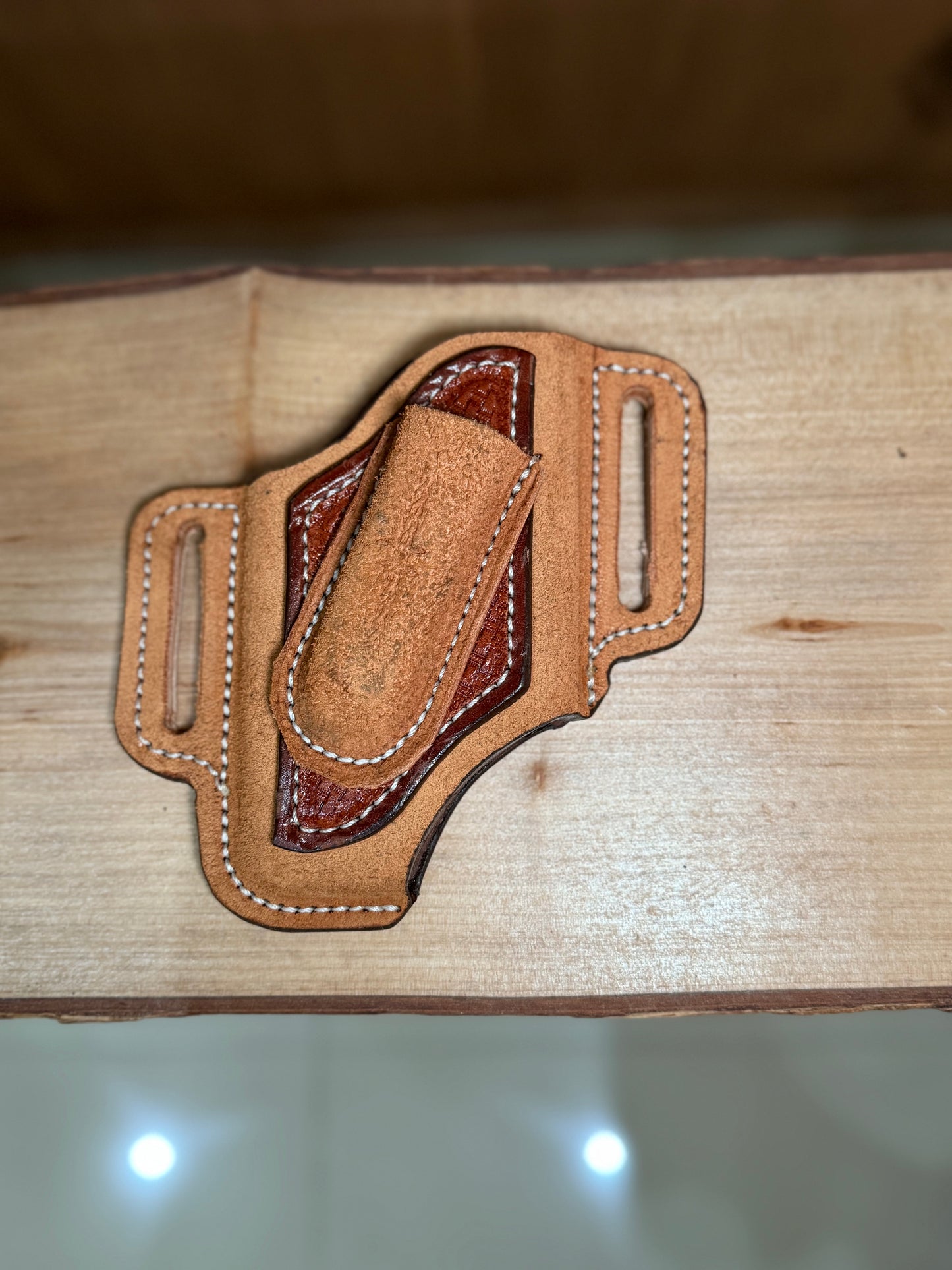 Western Cell Phone Case with knife sheath
