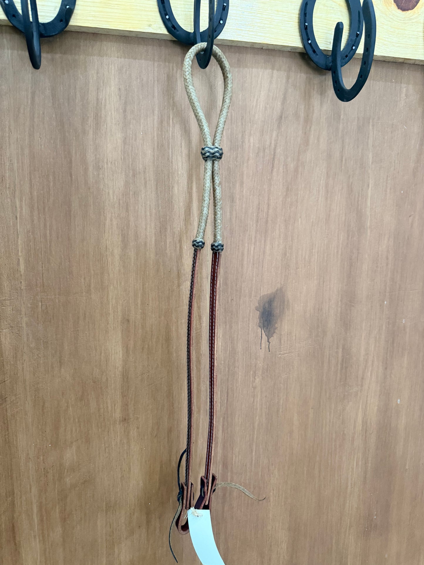 Charra leather reins with rawhide