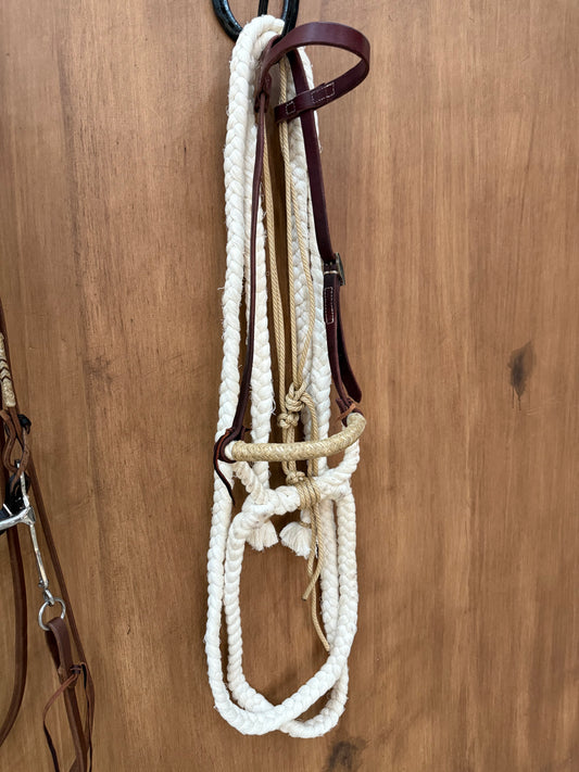 Cotton Hackamore with reins