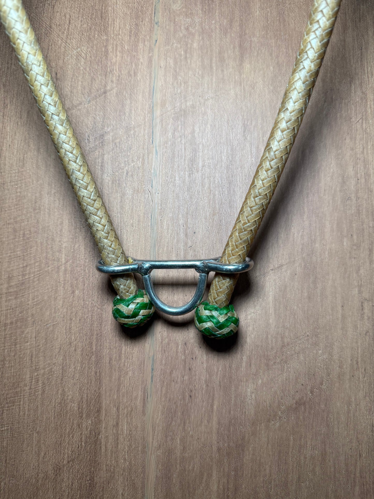 Braided Rawhide Rope Noseband with Tie-Down Ring