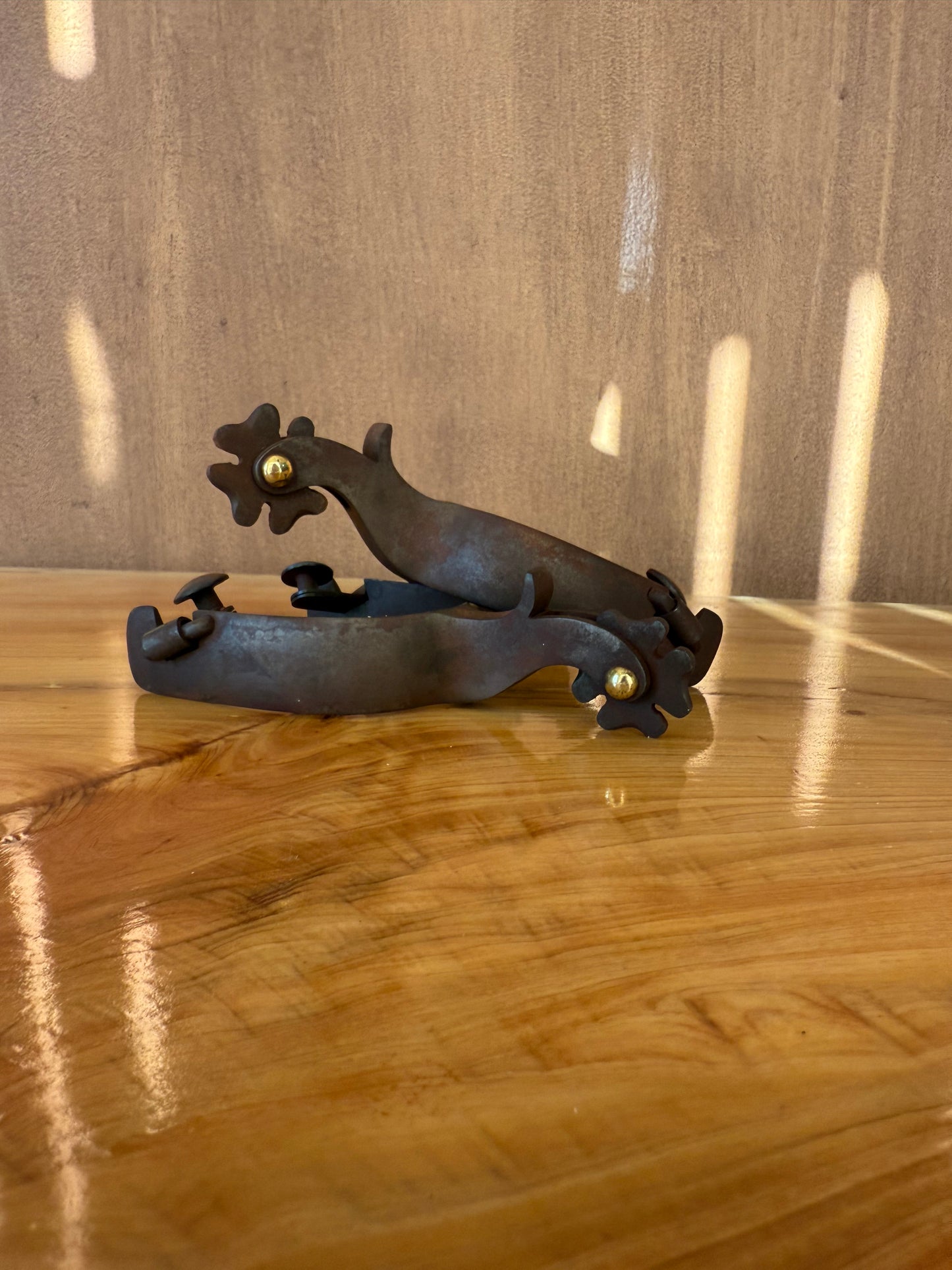 Men’s Antiqued Steel Long Shank Western Spurs