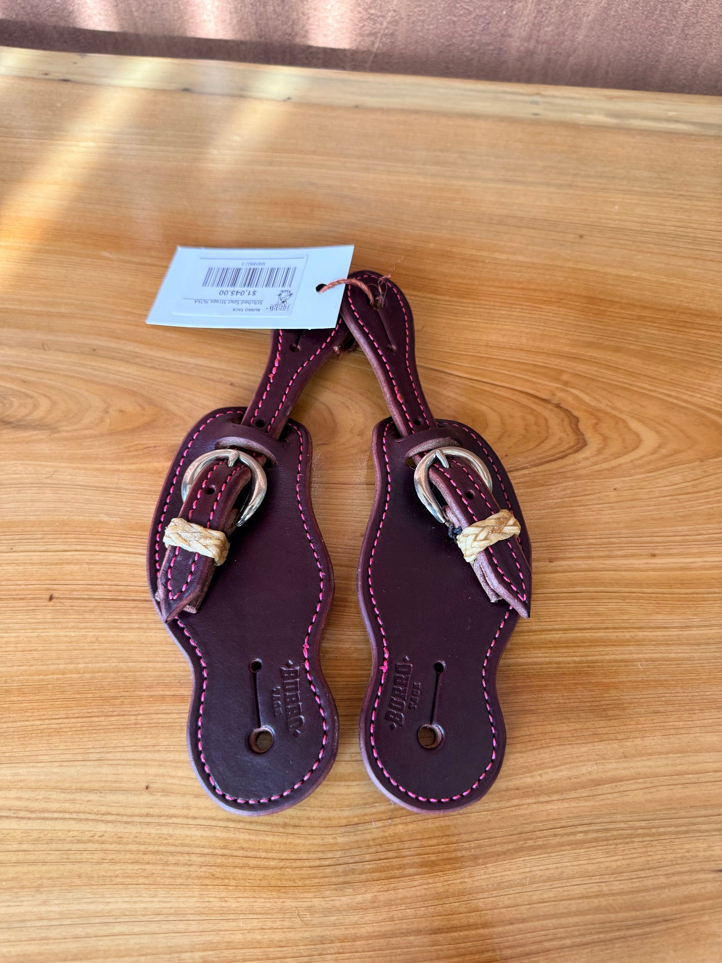 Youth colored stitched spurs straps