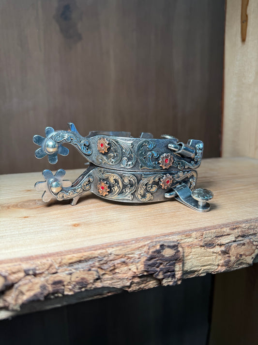 Ladies spurs 6 silver