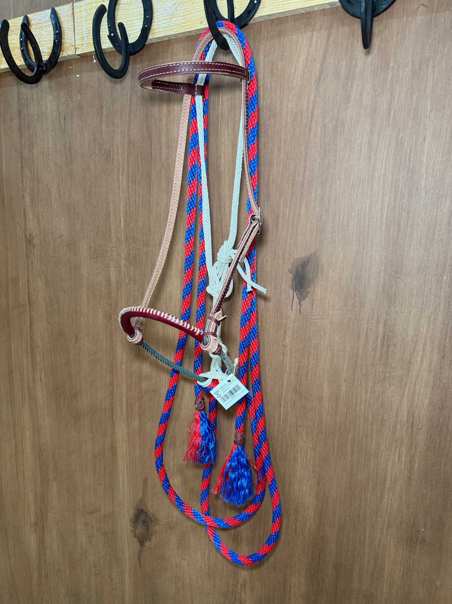 Red & blue Hackamore
