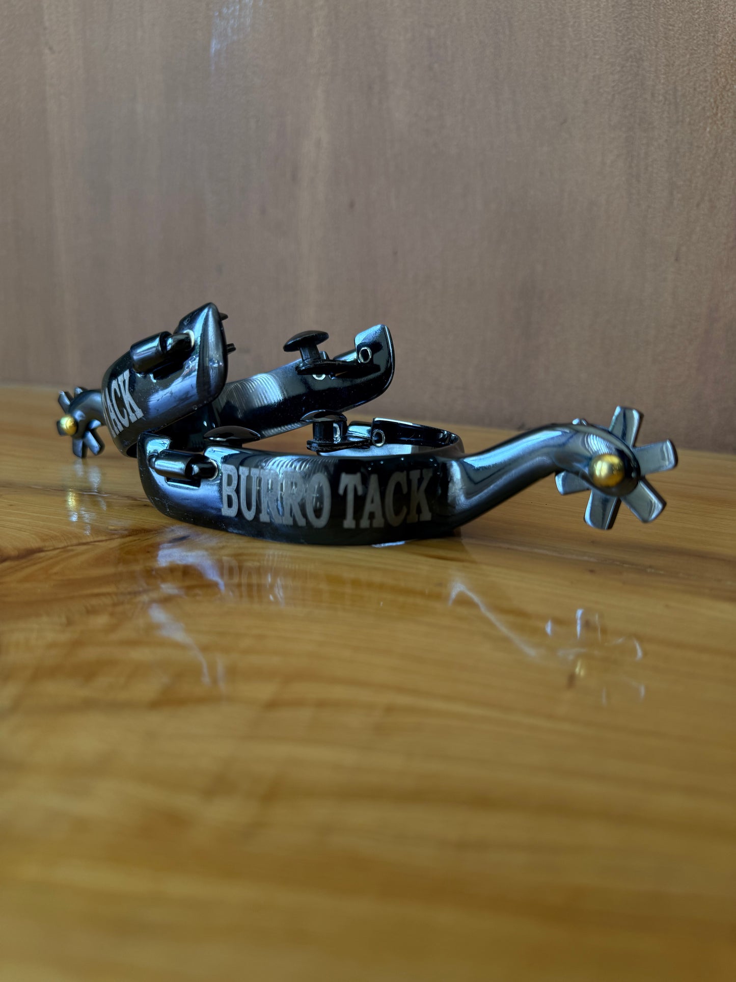 Men’s Blackened Steel Long Shank Western Spurs