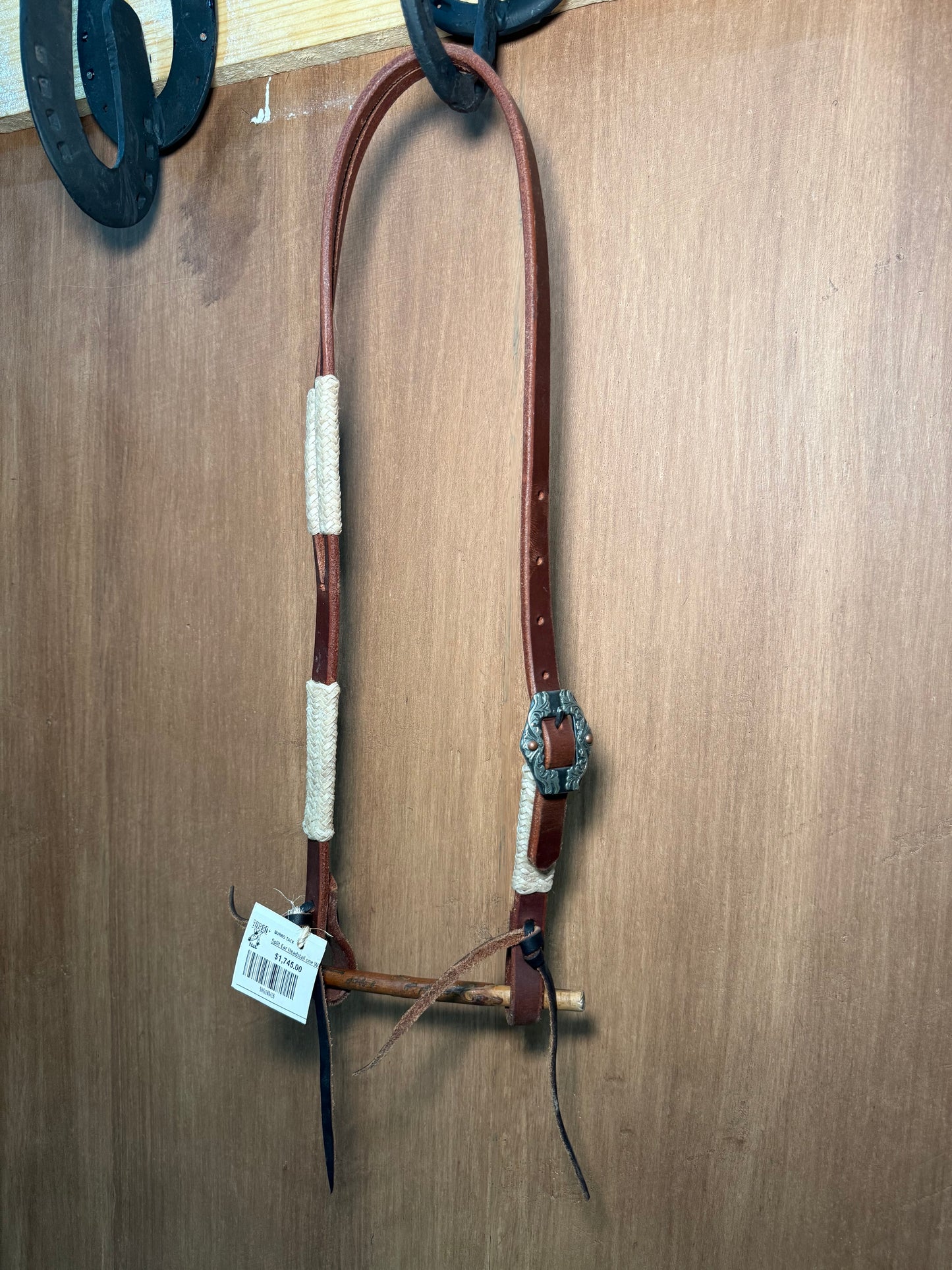 Split ear 5/8” with rawhide accents