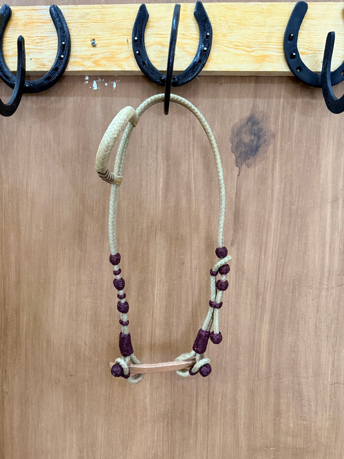 Braided rawhide one ear headstall