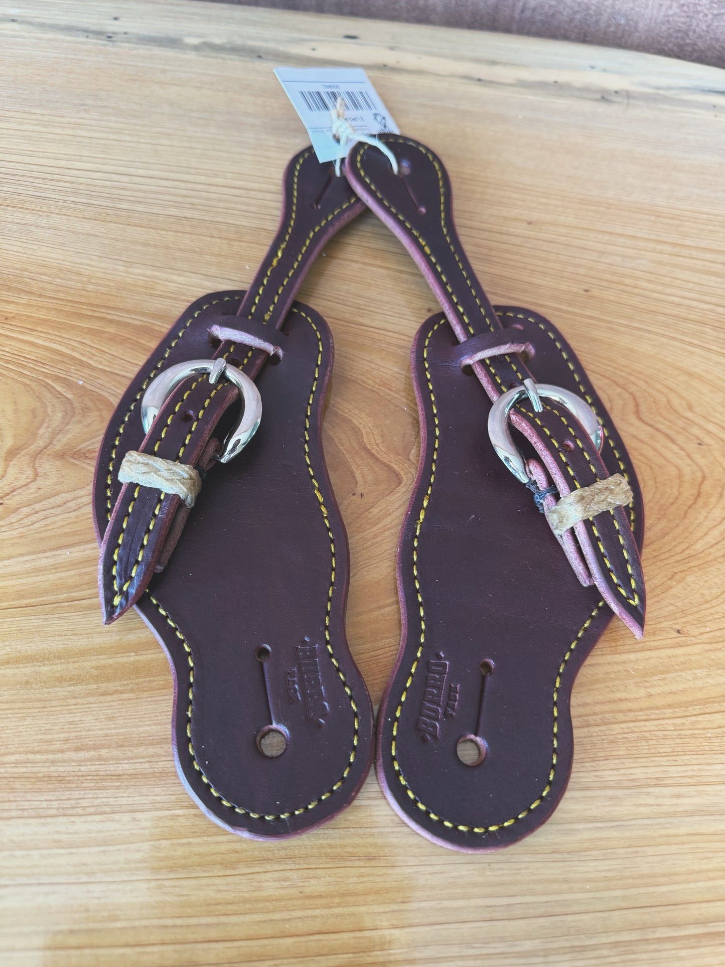 Colored stitched spurs straps