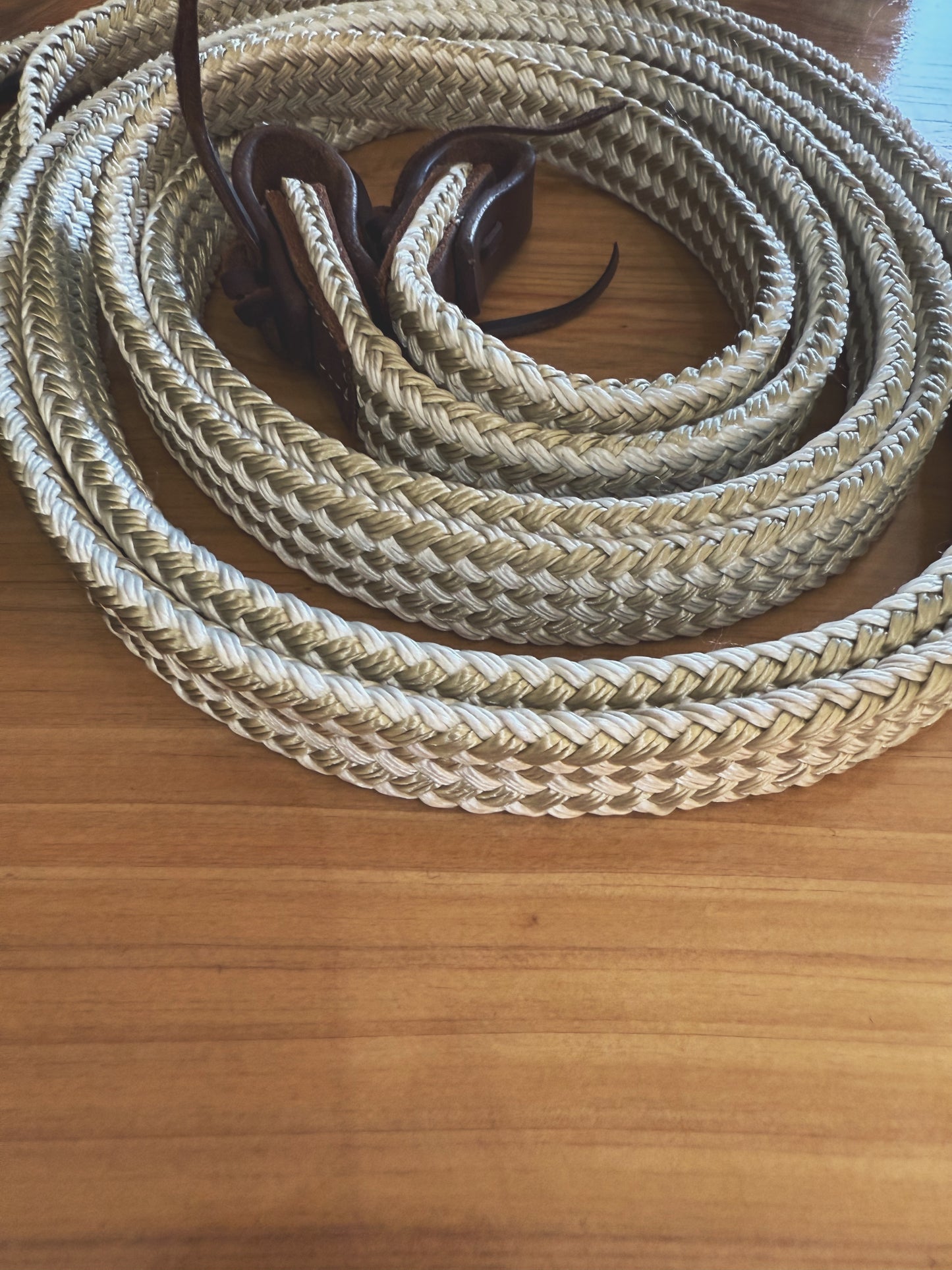 Cotton braided split reins