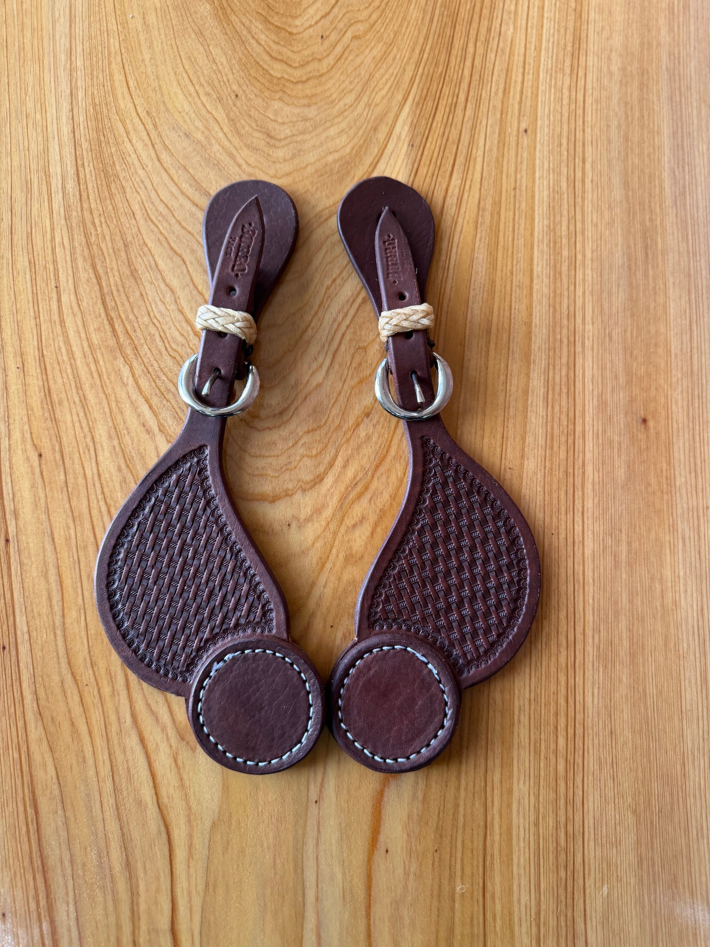 Wide Basket Stamp Spur Straps