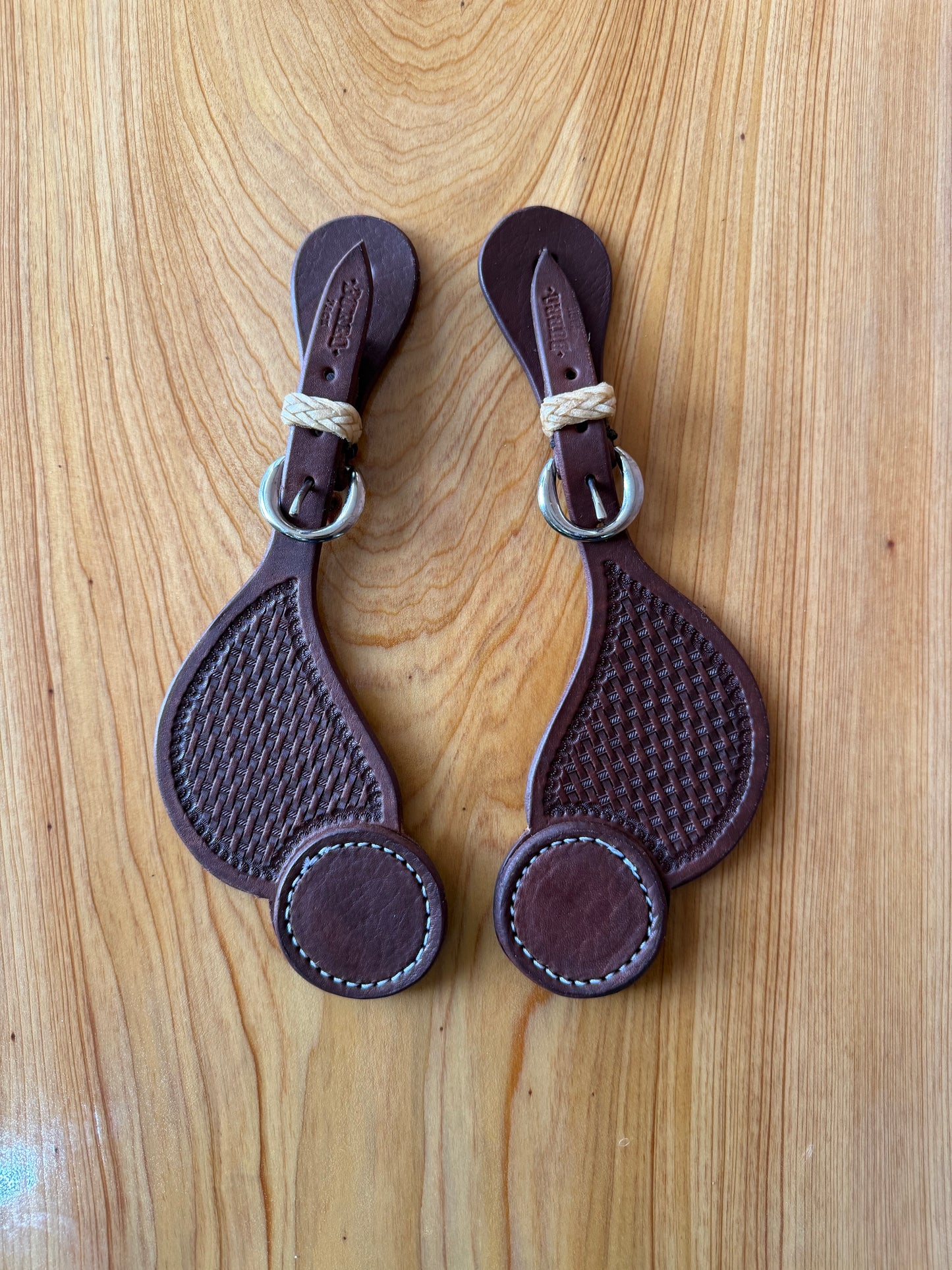 Wide Basket Stamp Spur Straps