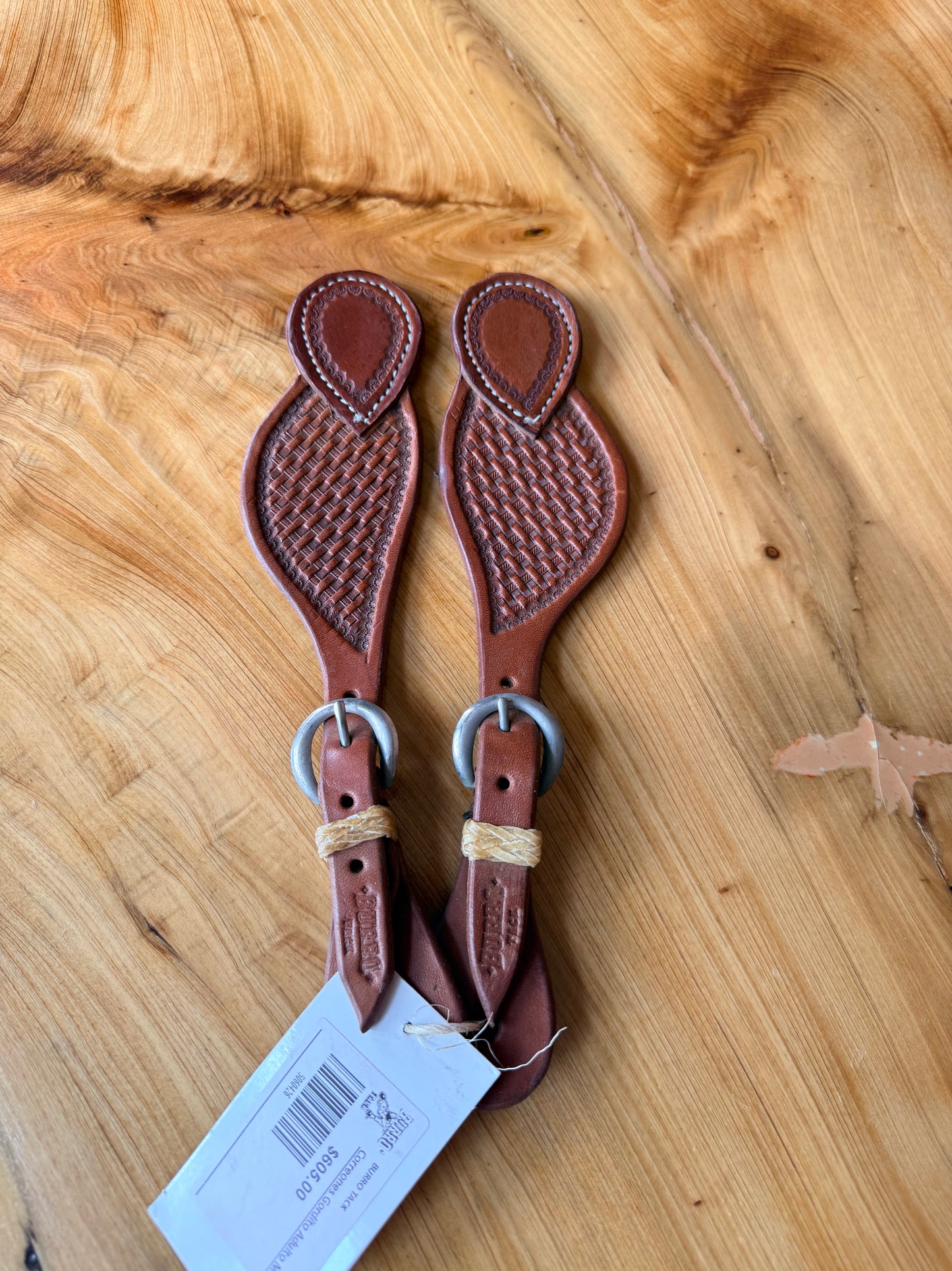 Wide Basket Stamp Spur Straps