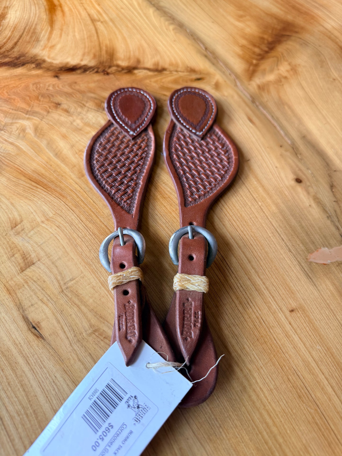 Wide Basket Stamp Spur Straps