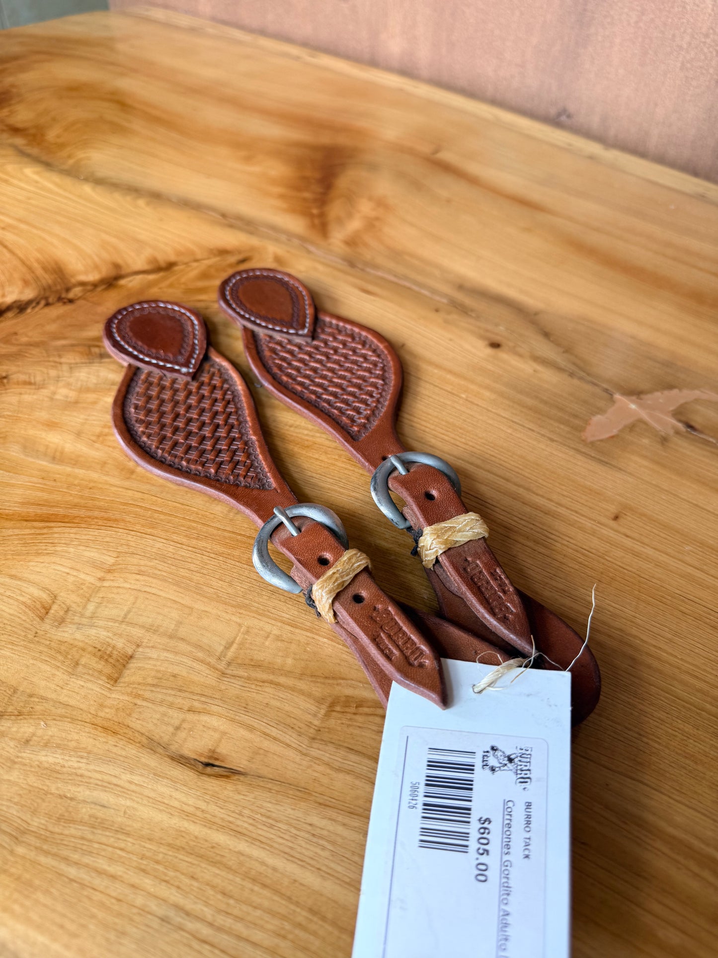 Wide Basket Stamp Spur Straps