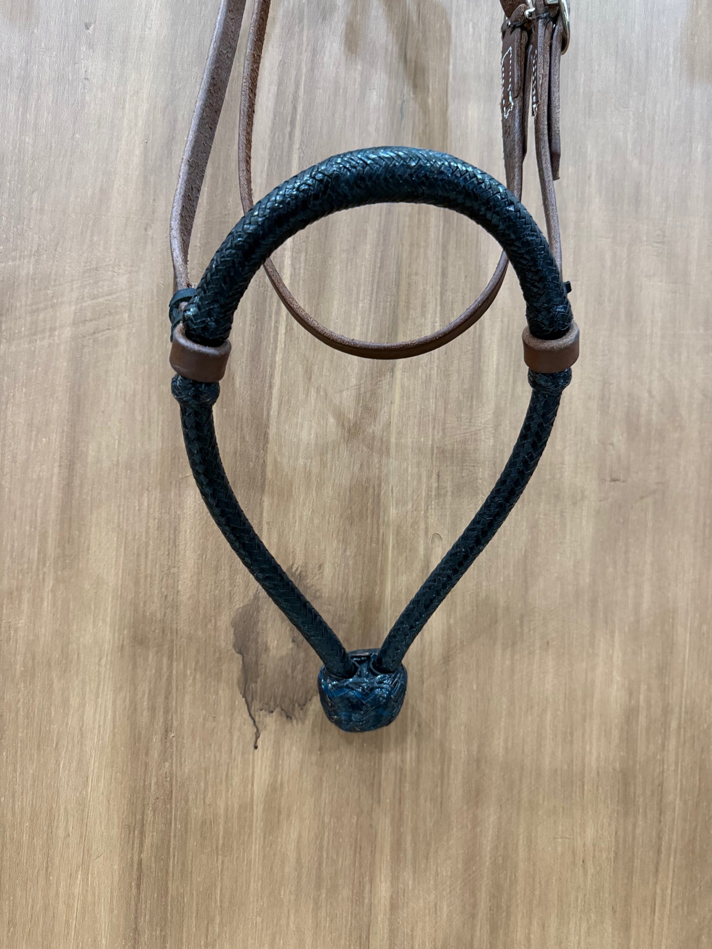Rawhide braided 5/8" Hackamore bosal with Browband Headstall