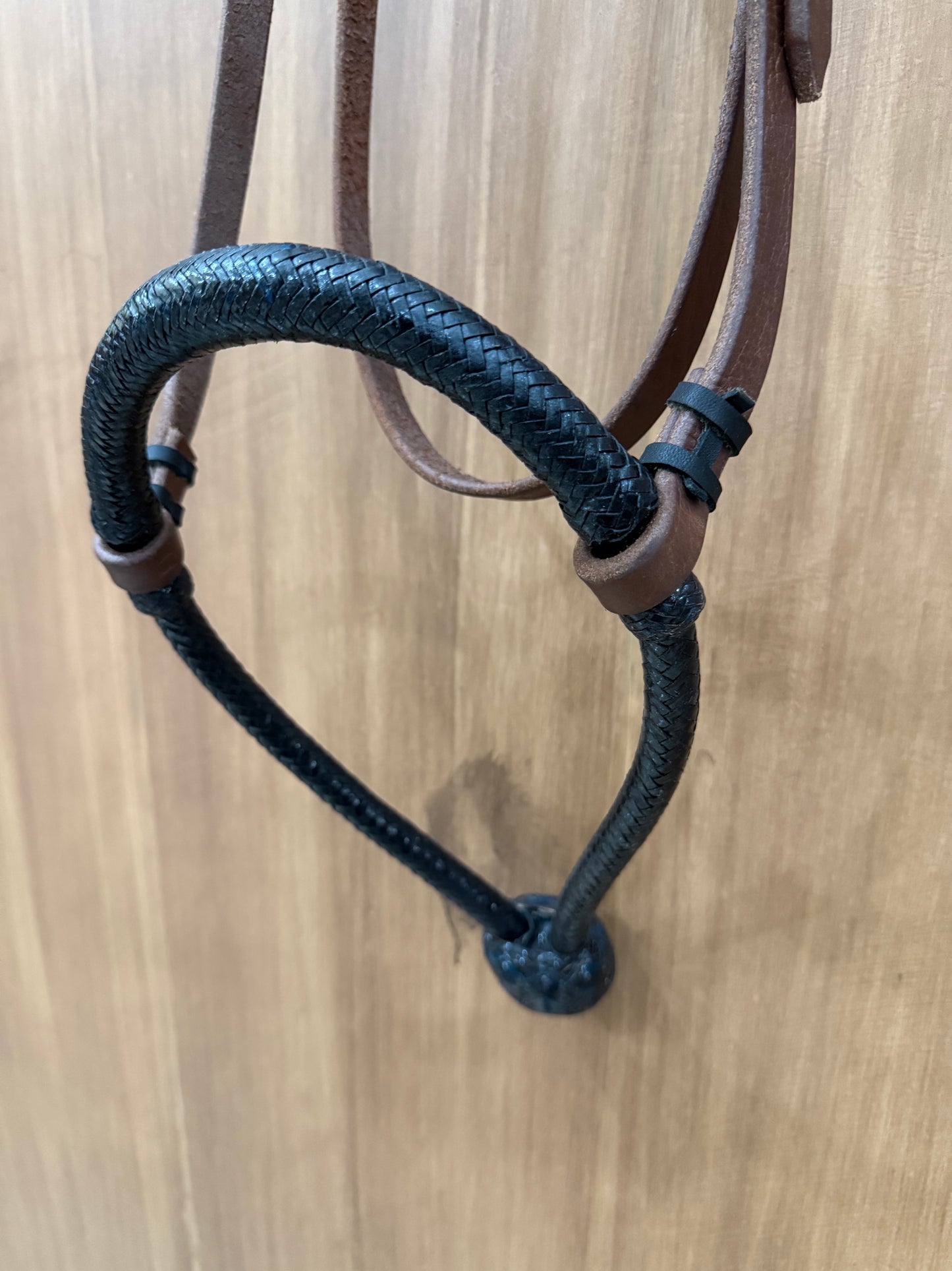 Rawhide braided 5/8" Hackamore bosal with Browband Headstall