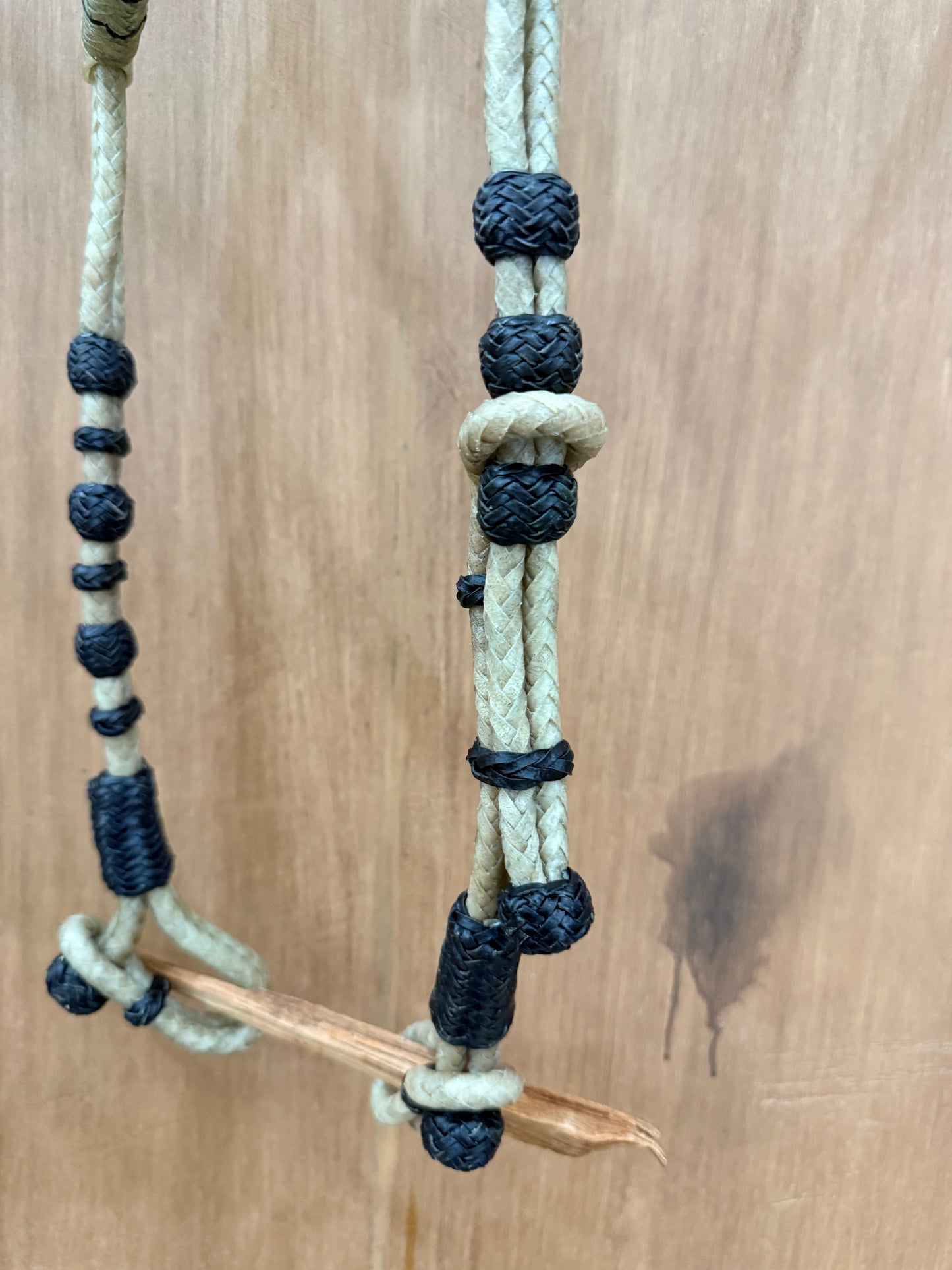 Braided rawhide one ear headstall