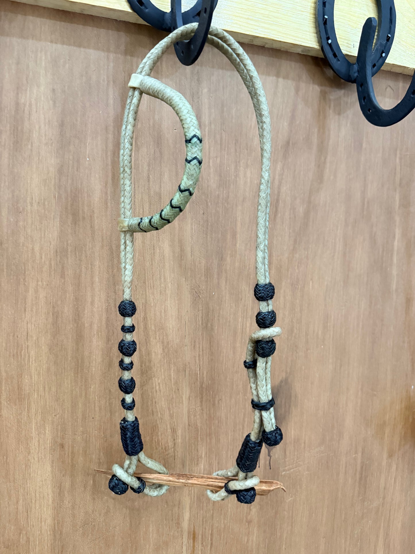 Braided rawhide one ear headstall