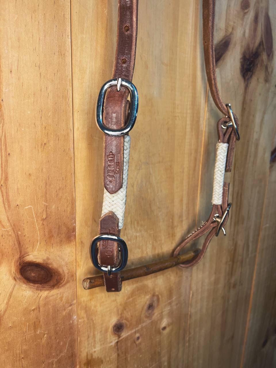 Rawhide one ear 4 buckles headstall