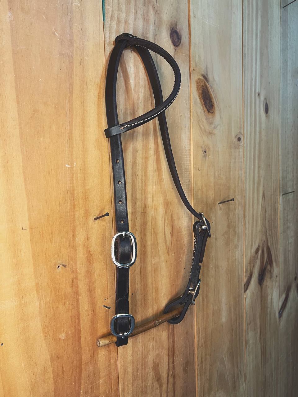 One ear 4 buckles Harness leather Headstall