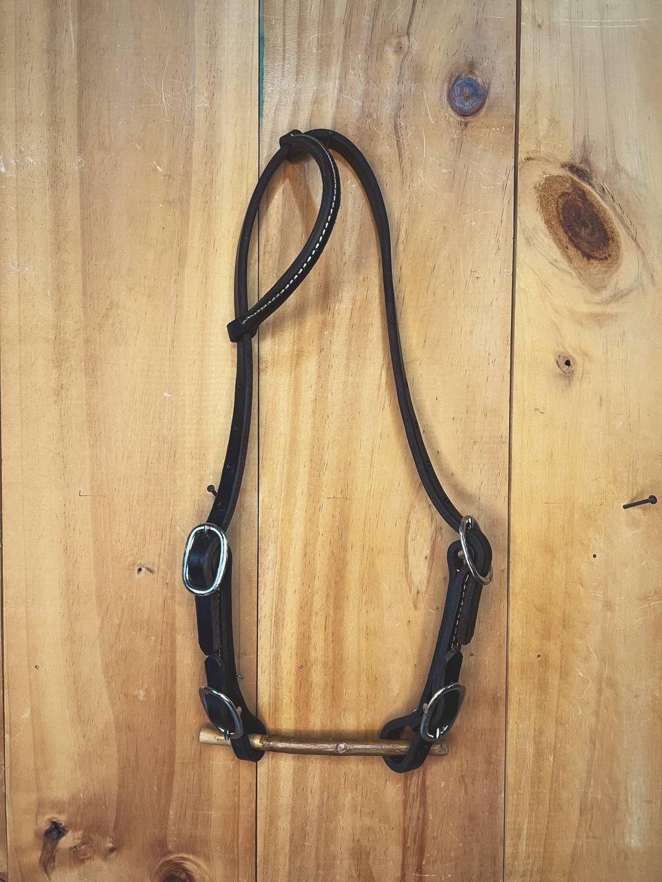 One ear 4 buckles Harness leather Headstall