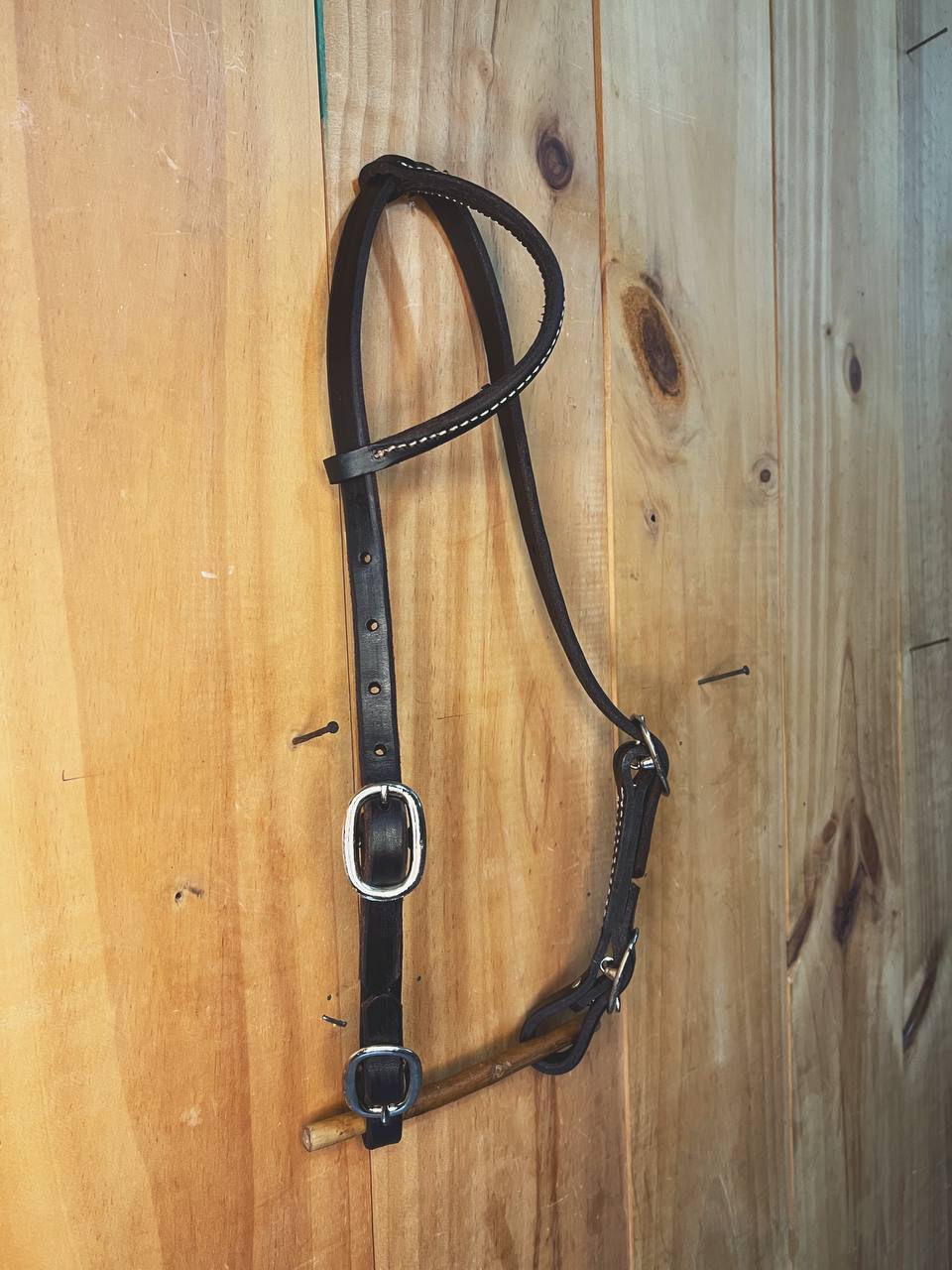 One ear 4 buckles Harness leather Headstall