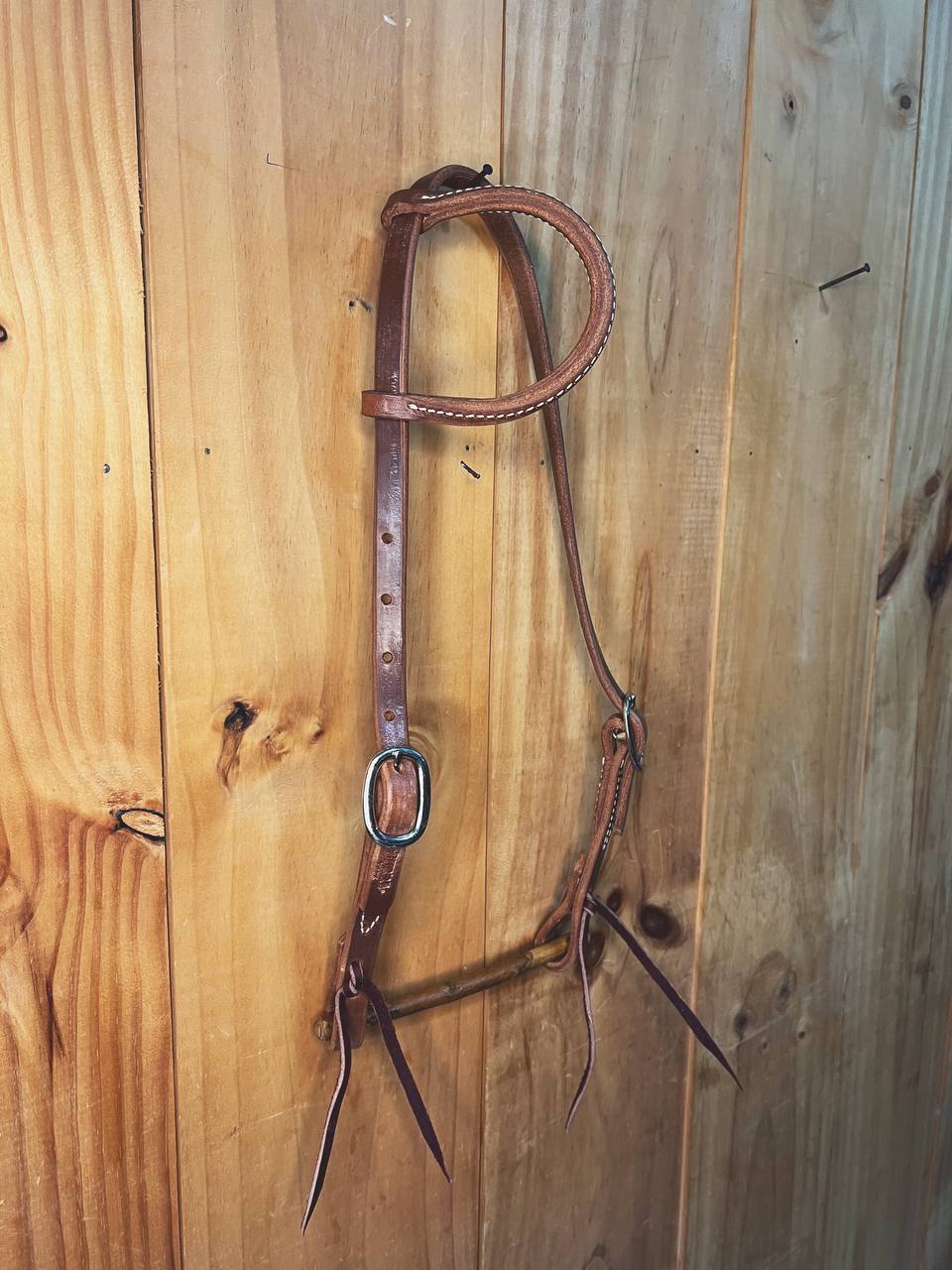 One Ear Two Buckles Old Harness Leather