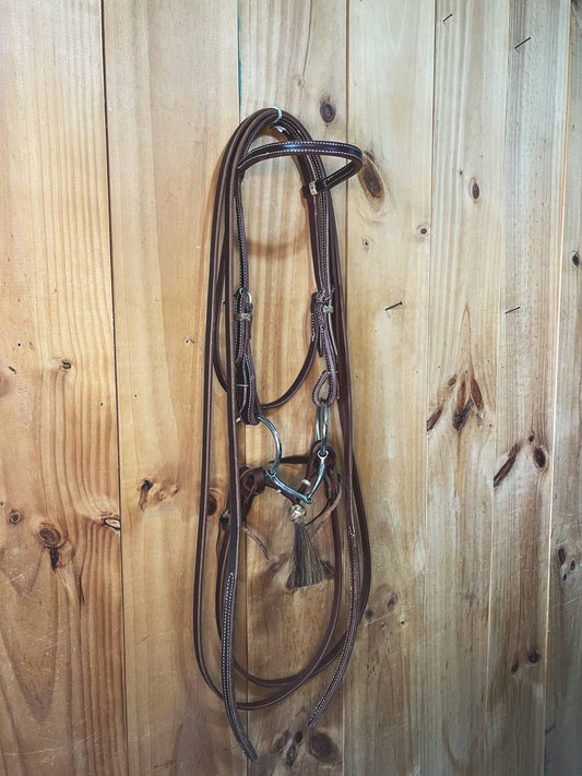 Snaffle bit with Quick change Headstall