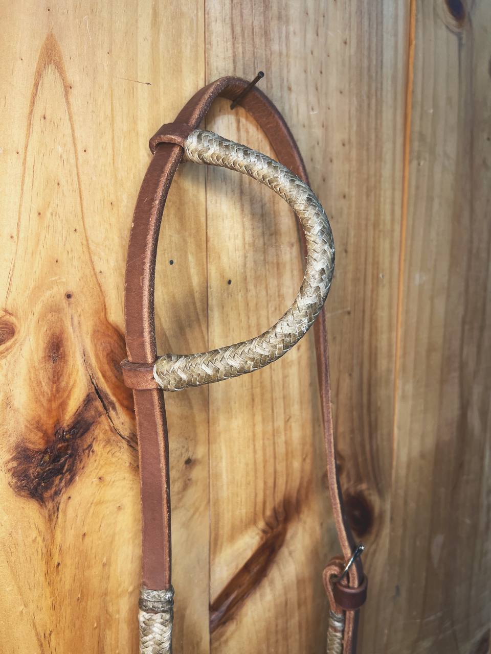 One ear Rawhide one buckle headstall