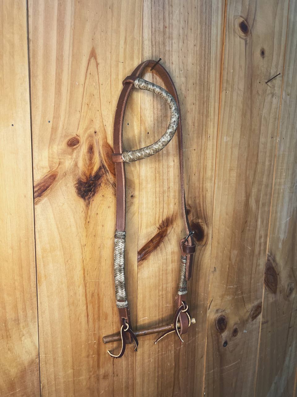 One ear Rawhide one buckle headstall