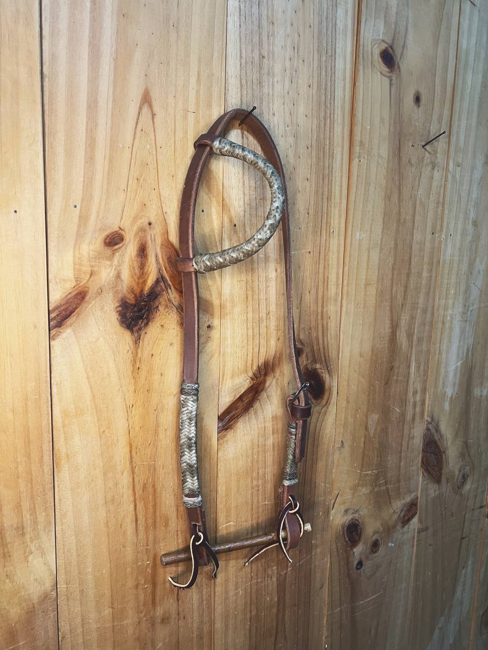 One ear Rawhide one buckle headstall