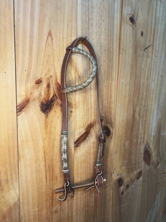 One ear Rawhide one buckle headstall