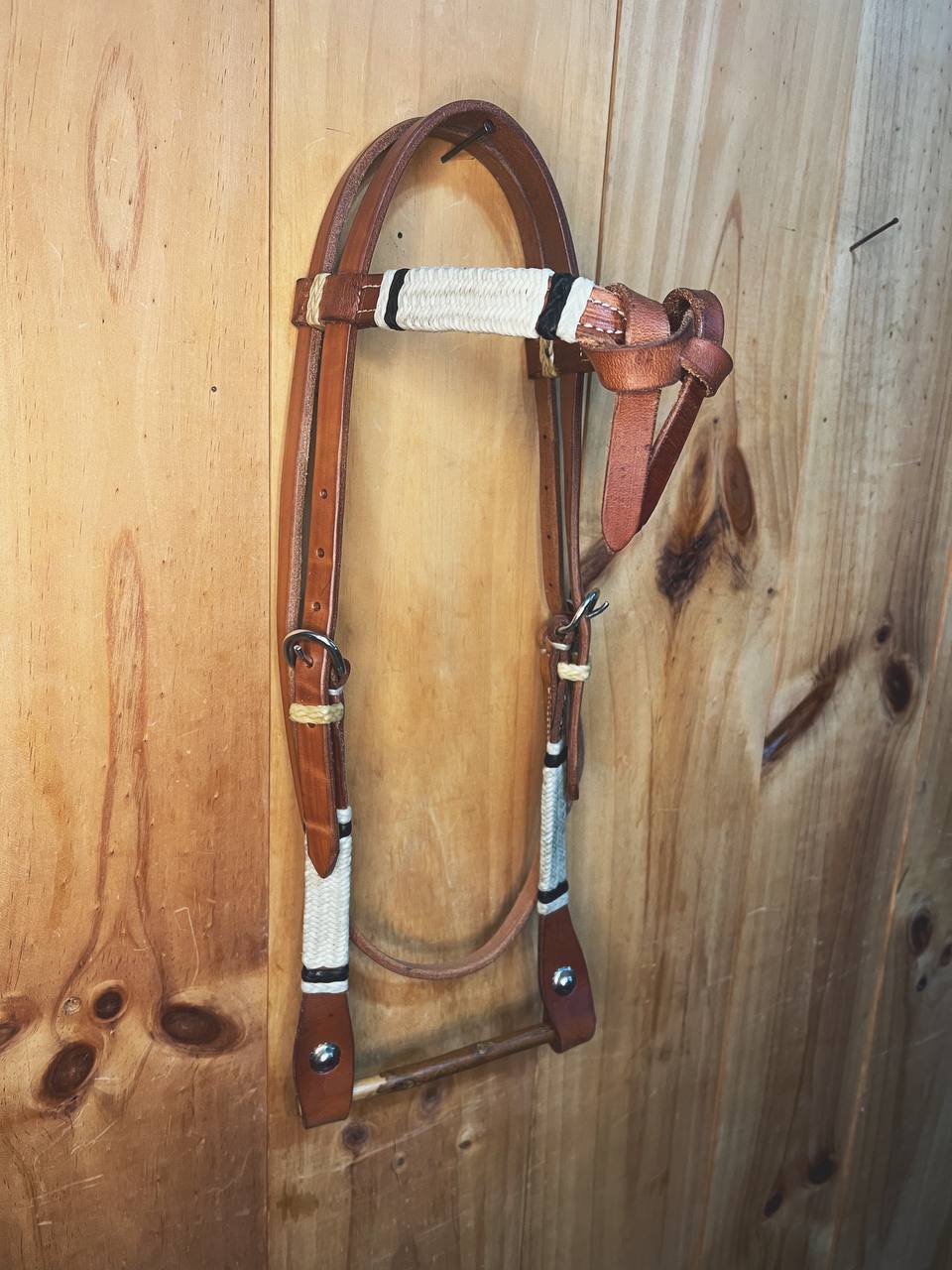 Browband rawhide headstall