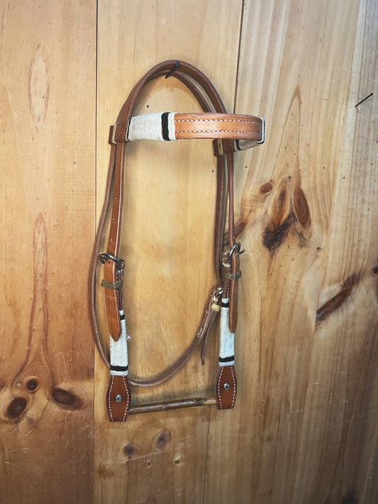 Browband rawhide headstall