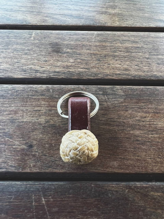 Zipper Bowl Rawhide keychain