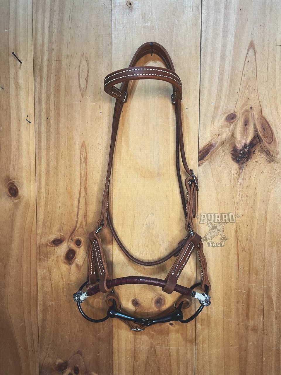 Side pull snaffle bit Rope nose cover